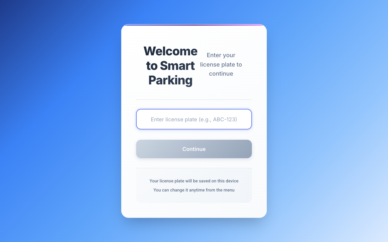 Smart Parking — Real-time parking spots